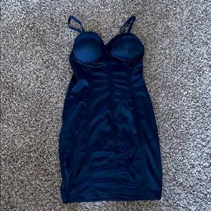 Blue Bustier Bodycon Dress
